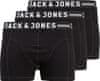 Jack&Jones Plus 3 PACK - pánské boxerky JACSENSE 12147591 Black (Velikost 7XL)