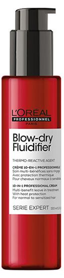 Loreal Professionnel Bezoplachový termoochranný krém s tvarovou pamětí Serie Expert Blow-Dry Fluidifier (Shape Memory Cre