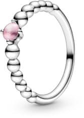 Pandora Stříbrný prsten pro ženy narozené v říjnu 198867C09 (Obvod 50 mm)