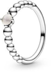 Pandora Stříbrný prsten pro ženy narozené v červnu 198867C06 (Obvod 50 mm)