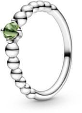 Pandora Stříbrný prsten pro ženy narozené v srpnu 198867C10 (Obvod 52 mm)