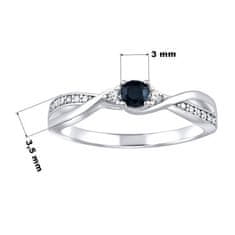 Silvego Stříbrný prsten s pravým přírodním safírem JJJR1100SAP (Obvod 53 mm)