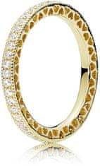 Pandora Třpytivý pozlacený prsten Shine 168655C01 (Obvod 50 mm)