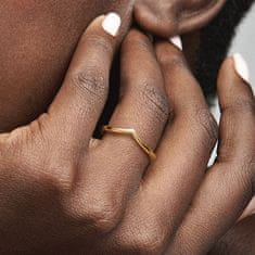 Pandora Minimalistický pozlacený prsten Shine Timeless 168742C00 (Obvod 56 mm)