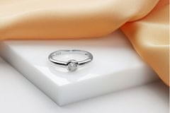 Brilio Silver Stříbrný zásnubní prsten se zirkonem SR042W (Obvod 52 mm)