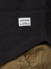 Jack&Jones Pánské triko JJENOA Long Line Fit 12113648 Black (Velikost XL)
