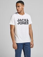 Jack&Jones Pánské triko JJECORP Slim Fit 12151955 White (Velikost M)