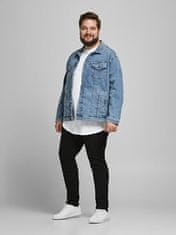 Jack&Jones Plus Pánské triko JJENOA Long Line Fit 12184933 White (Velikost 3XL)