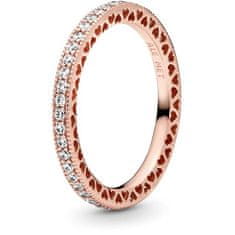 Pandora Luxusní bronzový prsten 180963CZ (Obvod 54 mm)