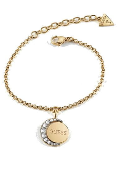 Guess Pozlacený náramek s krystaly Moon Phases JUBB01198JWYG