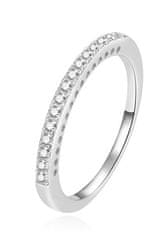 Beneto Jemný stříbrný prsten s čirými zirkony AGG365 (Obvod 58 mm)
