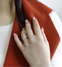 Beneto Elegantní stříbrný prsten s čirým zirkonem AGG367 (Obvod 54 mm)