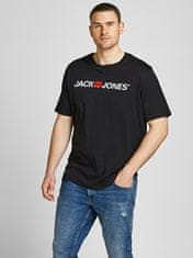 Jack&Jones Plus Pánské triko JJECORP Regular Fit 12184987 Black (Velikost 5XL)