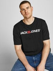 Jack&Jones Plus Pánské triko JJECORP Regular Fit 12184987 Black (Velikost 5XL)