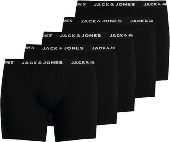 Jack&Jones Plus 5 PACK - pánské boxerky JACHUEY 12194944 Black