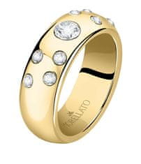 Morellato Luxusní pozlacený prsten s krystaly Poetica SAUZ380 (Obvod 52 mm)
