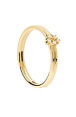 PDPAOLA Půvabný pozlacený prsten se zirkony NOVA Gold AN01-615 (Obvod 50 mm)