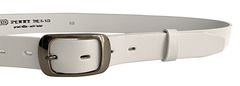 Penny Belts Dámský kožený opasek 19000 White (Délka pásku 85 cm)