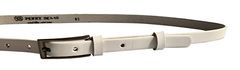 Penny Belts Dámský kožený opasek 15-1-00 White (Délka pásku 95 cm)