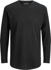 Jack&Jones Pánské triko JJENOA Long Line Fit 12190128 Black Relaxed (Velikost S)