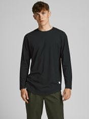 Jack&Jones Pánské triko JJENOA Long Line Fit 12190128 Black Relaxed (Velikost S)