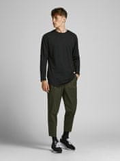 Jack&Jones Pánské triko JJENOA Long Line Fit 12190128 Black Relaxed (Velikost S)