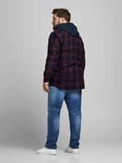 Jack&Jones Plus Pánská košile JJEGINGHAM Loose Fit 12183107 Port Royale (Velikost 3XL)