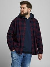 Jack&Jones Plus Pánská košile JJEGINGHAM Loose Fit 12183107 Port Royale (Velikost 3XL)