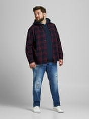 Jack&Jones Plus Pánská košile JJEGINGHAM Loose Fit 12183107 Port Royale (Velikost 3XL)