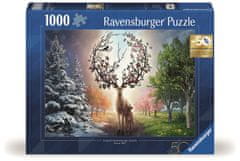 Ravensburger Puzzle 120010883 Velkolepý jelen a 4 roční období 1000 dílků