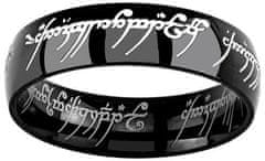 Silvego Černý ocelový prsten moci z filmu Pán prstenů RRC5623 (Obvod 53 mm)