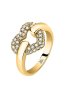 Romantický pozlacený prsten z oceli Bagliori SAVO280 (Obvod 54 mm)