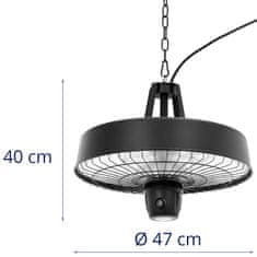 Stamos Závěsné infračervené svítidlo na vyhřívání terasy s dálkovým ovládáním 2100W