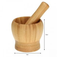 KINGHoff Kuchyňský Bambusový Hmoždíř 9 Cm Kinghoff Kh-1616