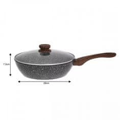 KINGHoff Wok Granitový 28Cm Granit Wood Kinghoff Kh-1584