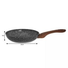 KINGHoff Granitová Pánev 24Cm Granit Wood Kinghoff Kh-1028