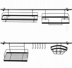 KINGHoff Kuchyňský Reling 16 Elelm. Černý Kinghoff Kh-1498