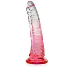 XSARA Gelové dildo elastický penis s přísavkou 17 cm - 73363341