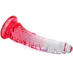 XSARA Gelové dildo elastický penis s přísavkou 17 cm - 73363341