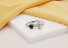 Brilio Silver Romantický stříbrný prsten Srdce RI047W (Obvod 50 mm)