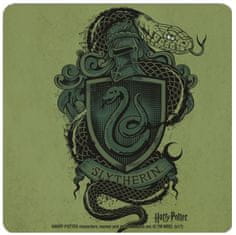 CurePink Tácek pod sklenici Harry Potter: Slytherin Logo (10 x 10 cm)
