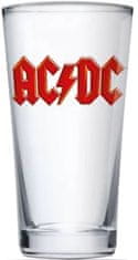 CurePink Sklenice AC/DC: Logo (objem 500 ml)