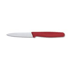 Victorinox Nůž na zeleninu s vlnkovaným ostřím a rovnou rukojetí 8 cm červený