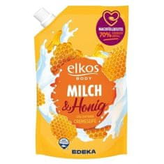 Edeka Elkos tekuté mýdlo, náhradní náplň med a mléko - 750 ml