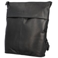 Green Wood Praktický univerzální kožený batoh Lukes, černý