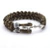 Cordell Luxusní paracord náramek French Camo Wolf Cross Silver