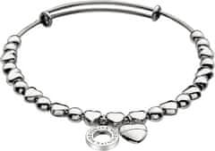 Hot Diamonds Ocelový náramek Emozioni Silver Heart Bangle DC094