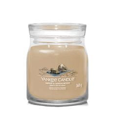 Yankee Candle Aromatická svíčka Signature sklo střední Amber & Sandalwood 368 g