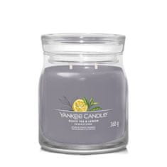 Yankee Candle Aromatická svíčka Signature sklo střední Black Tea & Lemon 368 g