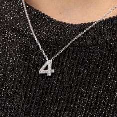La Petite Story Třpytivý náhrdelník "4" s krystaly LPS10AQK04
